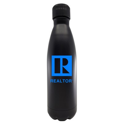 Antimicrobial 17 oz Vacuum Insulated Double Wall Stainless Steel Cola Bottle